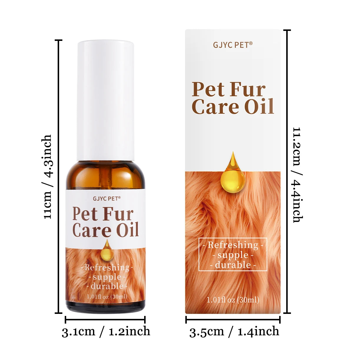 Gentle Pet Fur Care Oil Plant-Based Formula Leave-In Conditioner Detangles Reduces Shedding Boosts Coat Shine For Dogs Cats