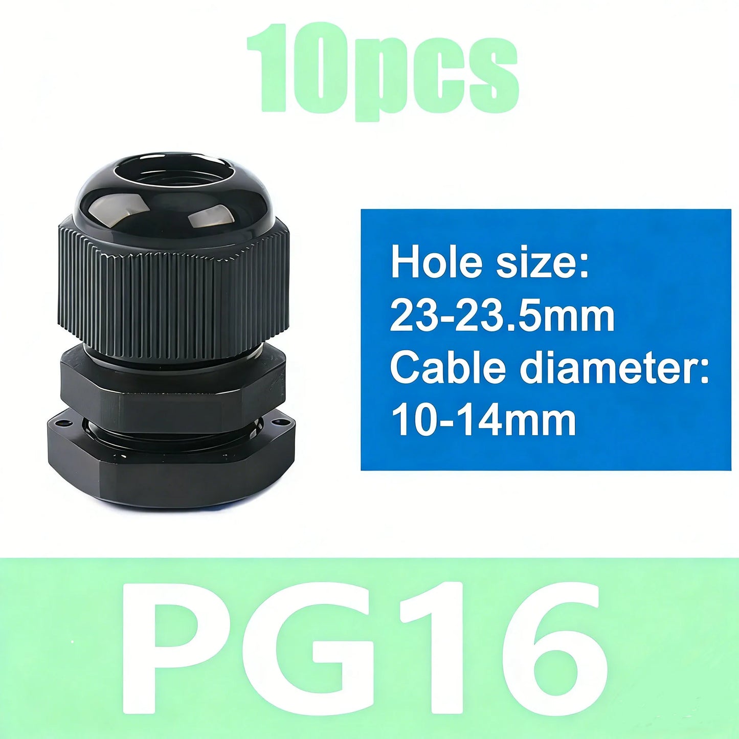 Cable Gland M8 M10 M12 M16 M20 PG7 PG9 PG11 PG16 Waterproof Cable Glands Plastic Nylon Cable Connector IP68 for Electrica Wire