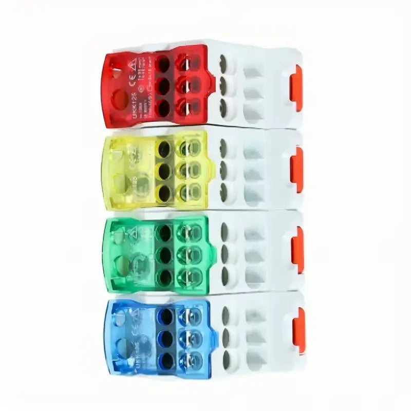 UKK Din Rail Terminal Block Power Distribution Box 80A‑400A One In Multiple Out Electrical Wire Connector Junction Box for Circu