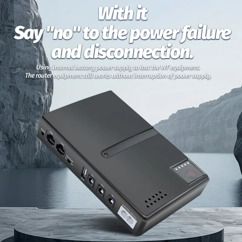 18W DC1018L Mini UPS Backup Power Supply AC220-265V 5/9/12V Output Uninterruptible Charger For Router Optical Cat Monitor Mobile