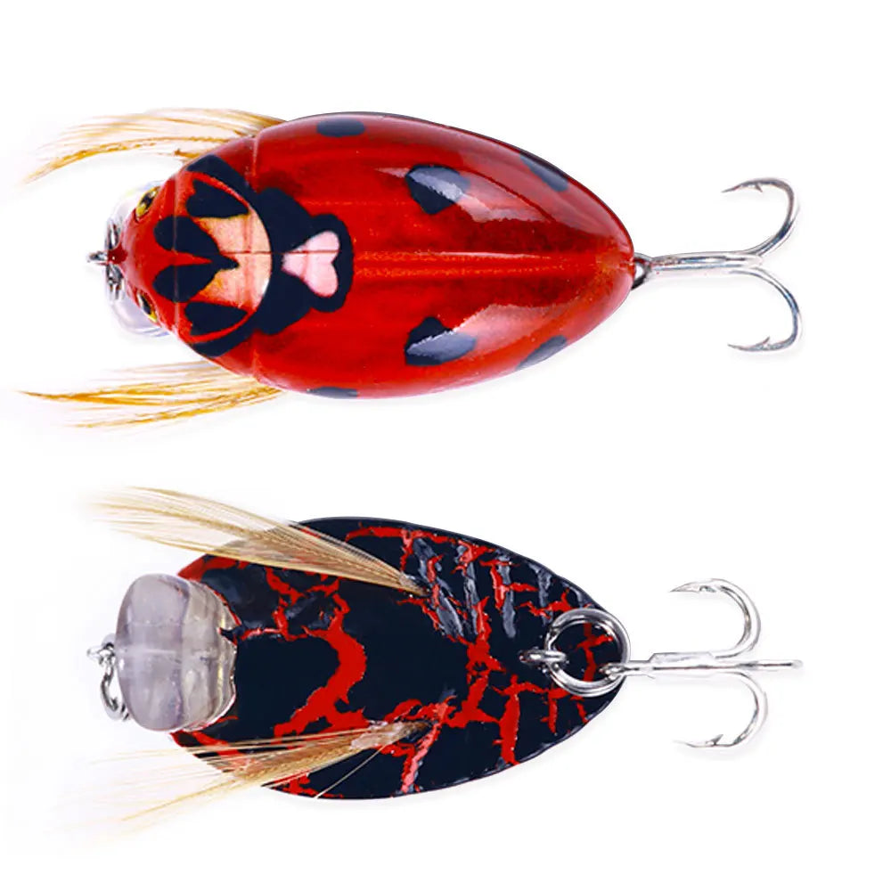 Artificial Fishing Cicada Bait Insect Bug Lure 38mm/4g Sea Beetle Crank Floating Wobblers Bass Carp Hard Bait Fishing Tackle