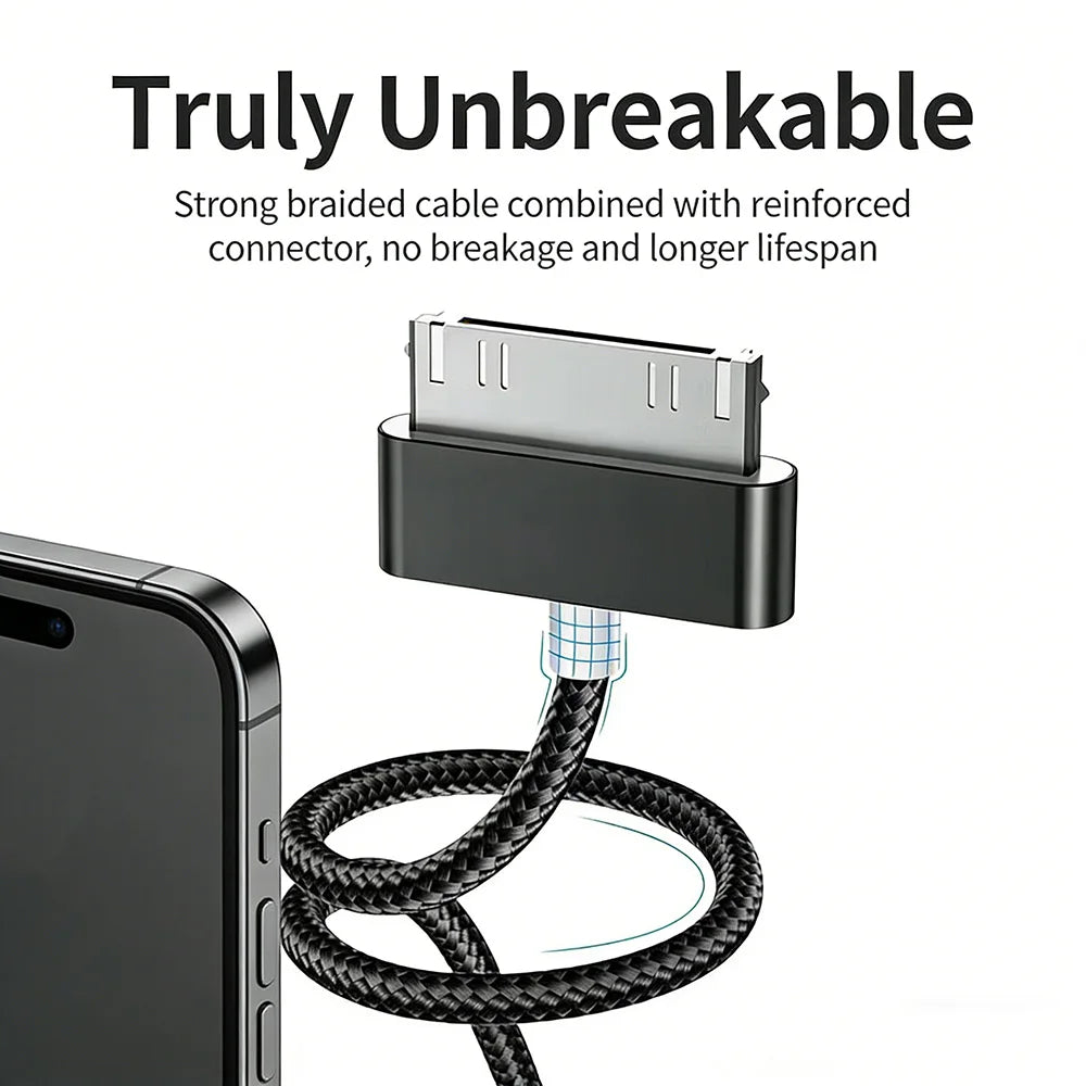NNBILI USB Cable Fast Charging for iPhone 4 4s 3GS 3G iPad 1 2 3 iPod Nano touch 30 Pin 2A USB Charger Adapter Data Sync Cord
