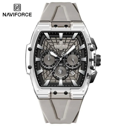 NAVIFORCE Top Brand Men Watches Multifunctional Chronograph Luminous Hands 30m Waterproof Silicone Strap Original Man Watch