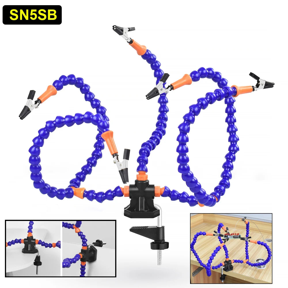 NEWACALOX Helping Hands Third Hand Soldering Tool PCB Holder Vise Table Clamp Solder Stand for PCB Repair Jewelry Crafts