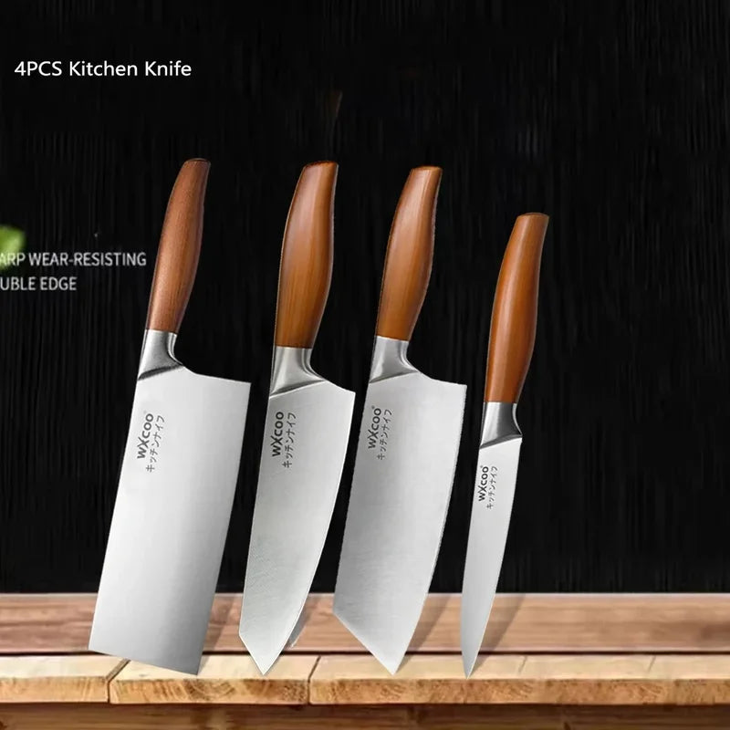 WXCOO Professional Knives Utility Japanese Chef's Knife Stainless Steel Fish Boning Fruit Slicing BBQ Cutter Kitchen Bag