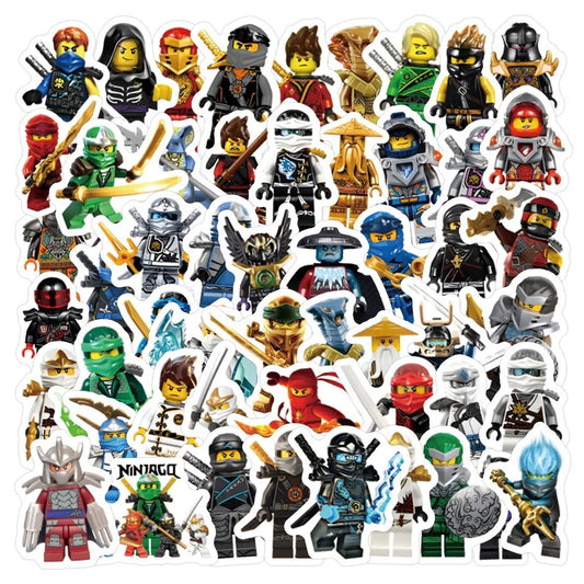 105pcs Cartoon Ninja Graffiti Stickers Kai Smith Lloyd Jay Walker Sensei Wu Mini Decoration Decals Kids Toys DIY Stickers