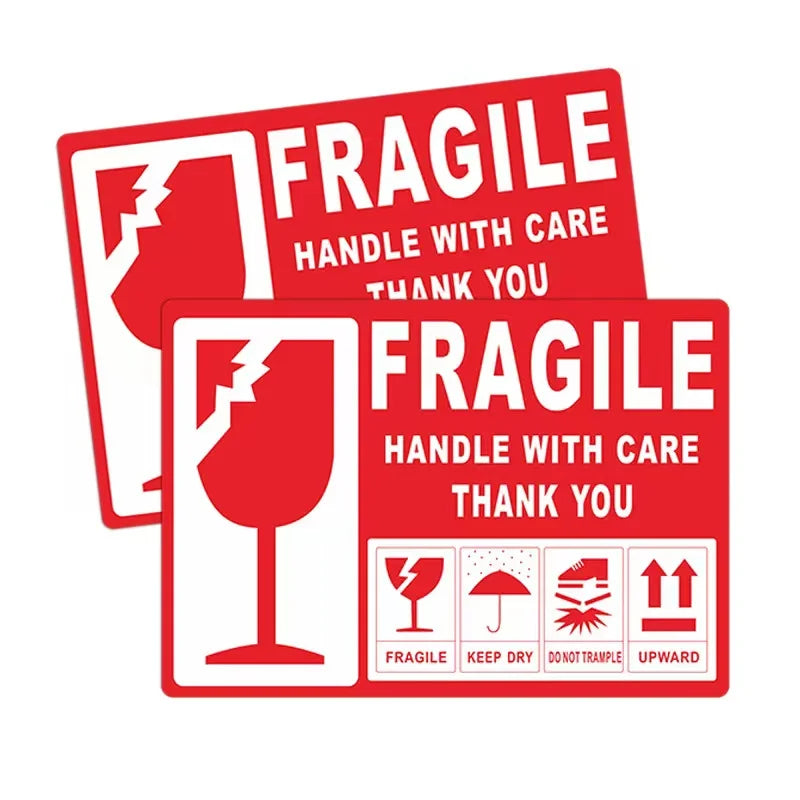 100PCS Fragile Stickers The Goods Please Handle With Care Warning Labels DIY Supplies