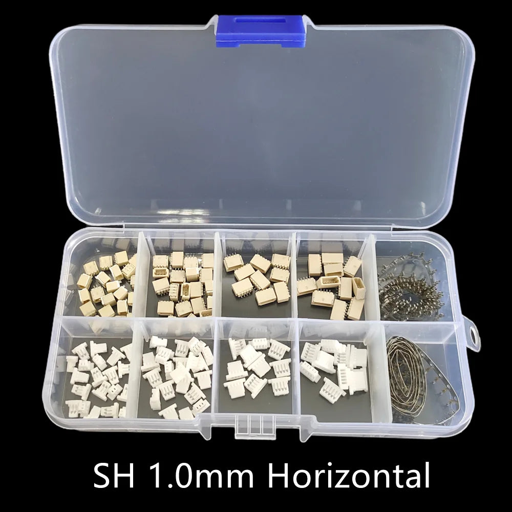 1Box JST1.25 SH1.0 ZH1.5 PH2.0 XH2.54 2/3/4/5P Male Plug Female Socket Horizontal Vertical Pin Header Housing Terminal Kit