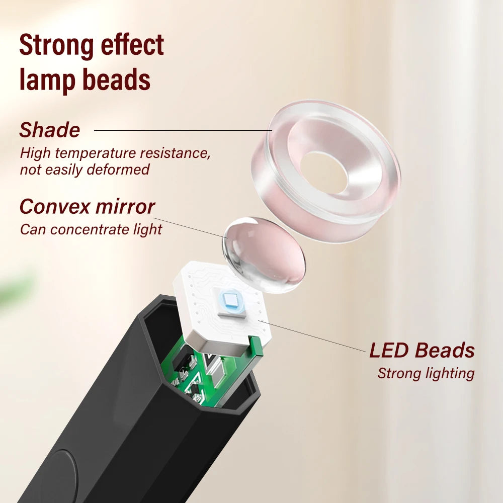 YIKOOLIN Portable Nail Dryer Machine USB Mini Nail Dryer Lamp UV LED Nail Light for Curing All Nail Gel Nail Lamp Home Salon Too