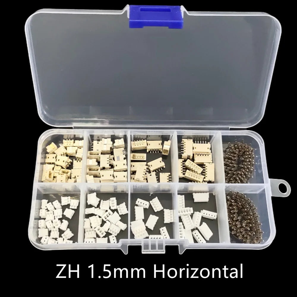 1Box JST1.25 SH1.0 ZH1.5 PH2.0 XH2.54 2/3/4/5P Male Plug Female Socket Horizontal Vertical Pin Header Housing Terminal Kit