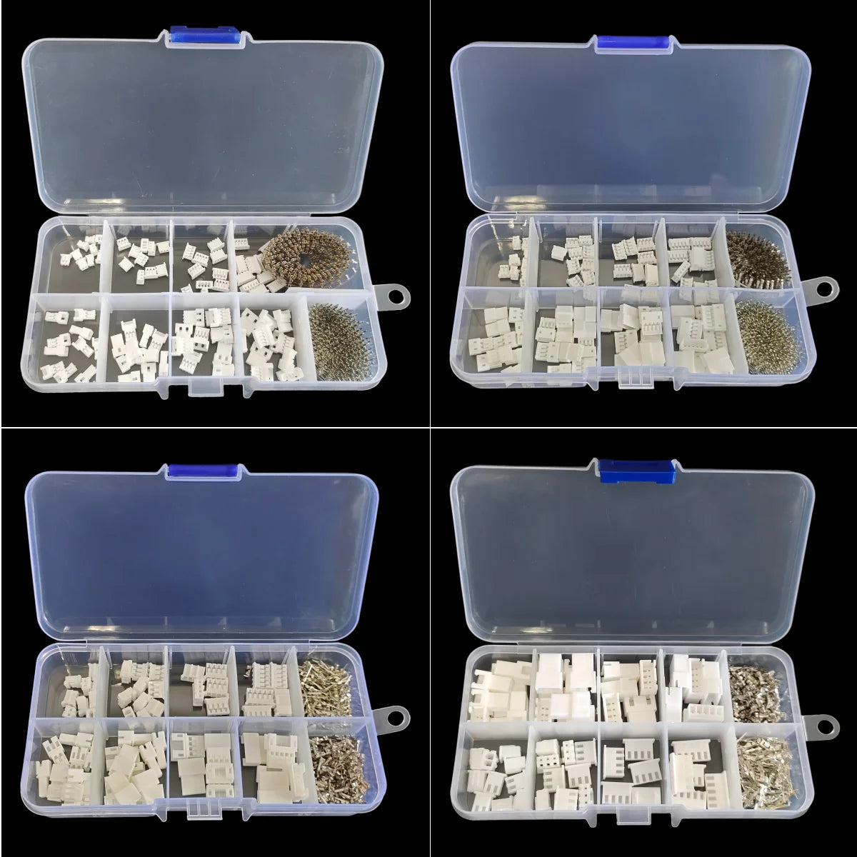 1Box JST ZH PH XH MX Connector Kit - 1.25/1.5/2.0/2.54mm Male Female Housing & Crimp Terminal for DIY Electronics