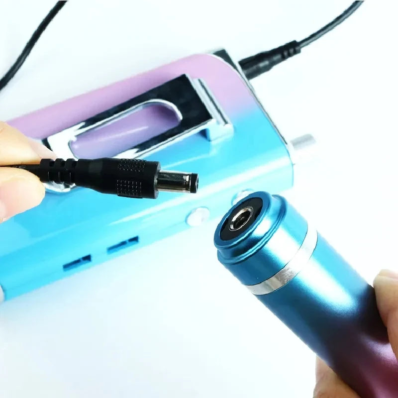 Universal Double-Ended Nail Sander Replacement Spring Wire, Handle Connection Cable with DC Port, 1/1.5M Nail Line