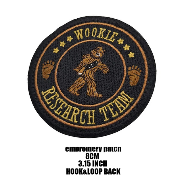 Outdoor Camping Tactical Patch Compass Wolf Embroidered Patch HOOK LOOP Badge Fit Backpack Jacket Clothing stickers