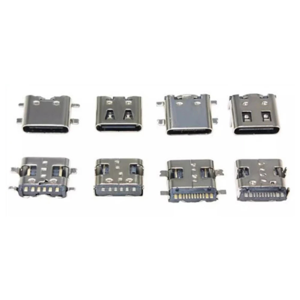 100Pcs/box 10Models USB Type C Female Socket 6/16 Pin Connector Soldering SMD SMT PCB DIY Repair USB Type-C Adapter