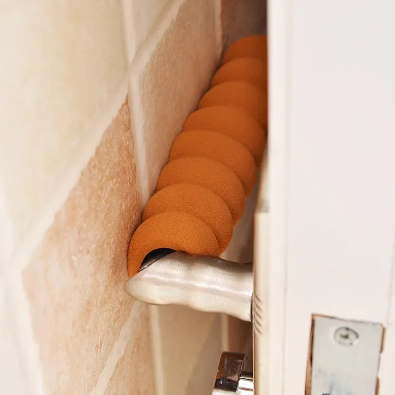 Winter Soft Spiral Foam Elastic Door Handle Cover Doorknob Guard Protector Anti-collision Door Stopper Safety Home Decor