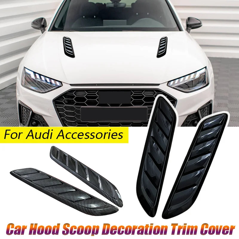Car Front Hood Scoop Decorative Trim Cover For Audi Accessories A1 A3 A4 A5 A6 A7 A8 Q2 Q3 Q5 Q7 Q8 R8