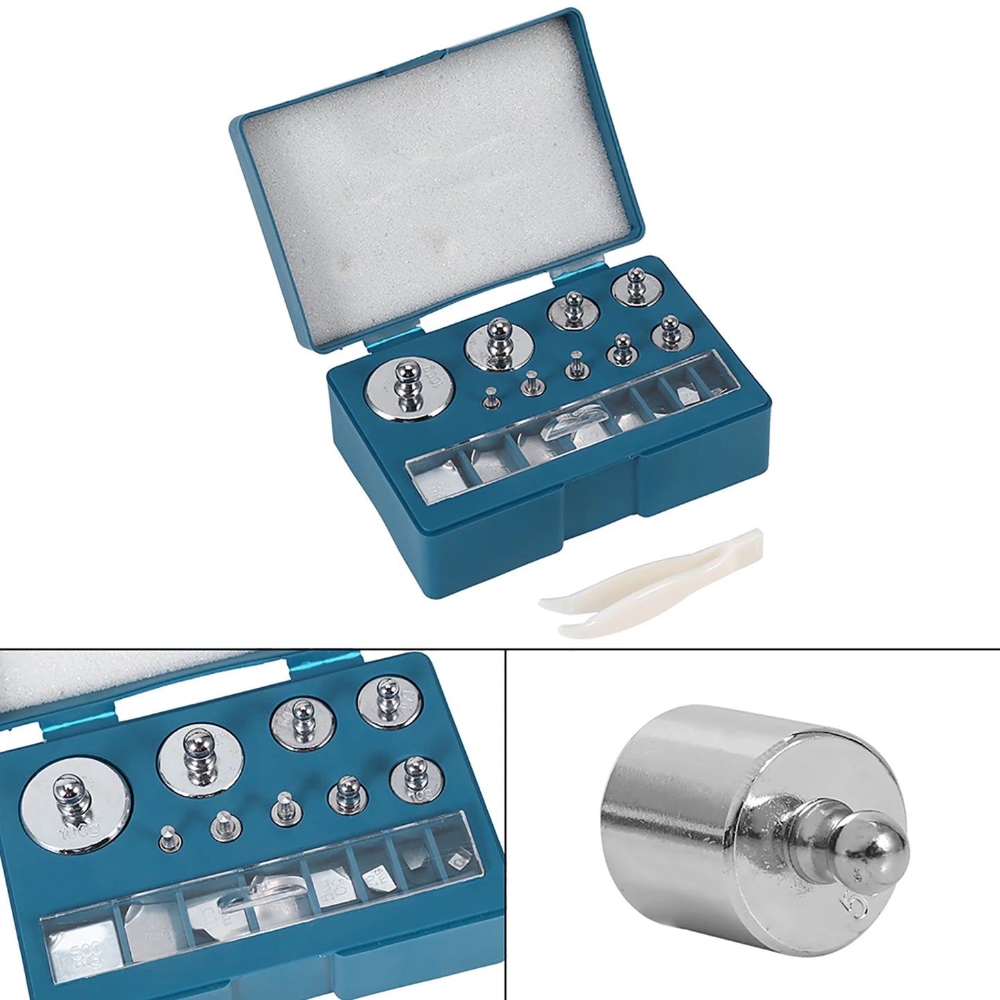 211.1g 10mg-100g Grams Precision Calibration Weight Set Test Jewelry Scale Weight Test Scale Set Steel Scale Weight