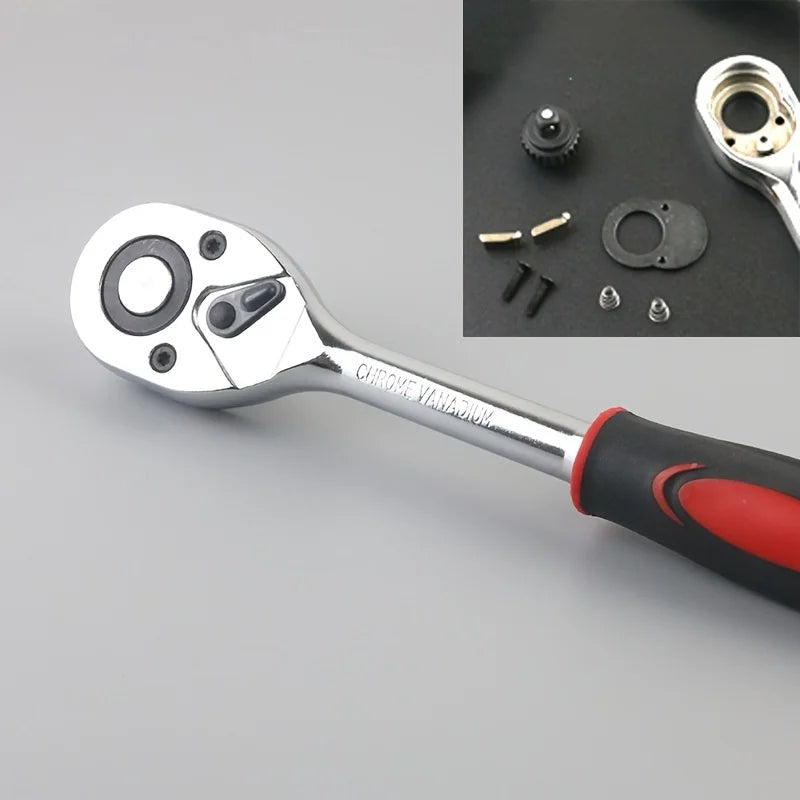 46pcs Car Repair Tool Kit  Ratchet Torque Wrench Spanner Screwdriver Socket Set Combo Tools Kit Bicycle Auto Repairing Tool Mech
