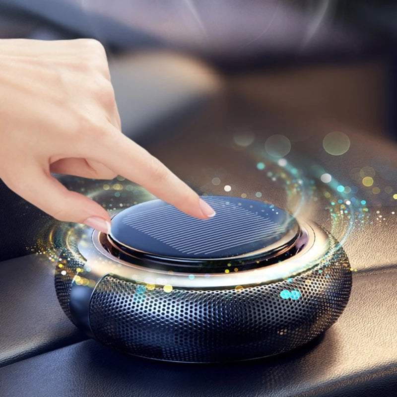 Car Air Freshener Solar Energy Rotating Fragrance Diffuser