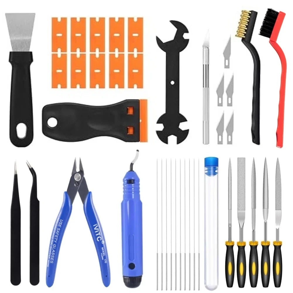 40PCS 3D Printer Tools, Scraper, Files, Wire Cutter, Craft Knife, Wrench,for 3D Printing Cleaning, Finishing and Removing