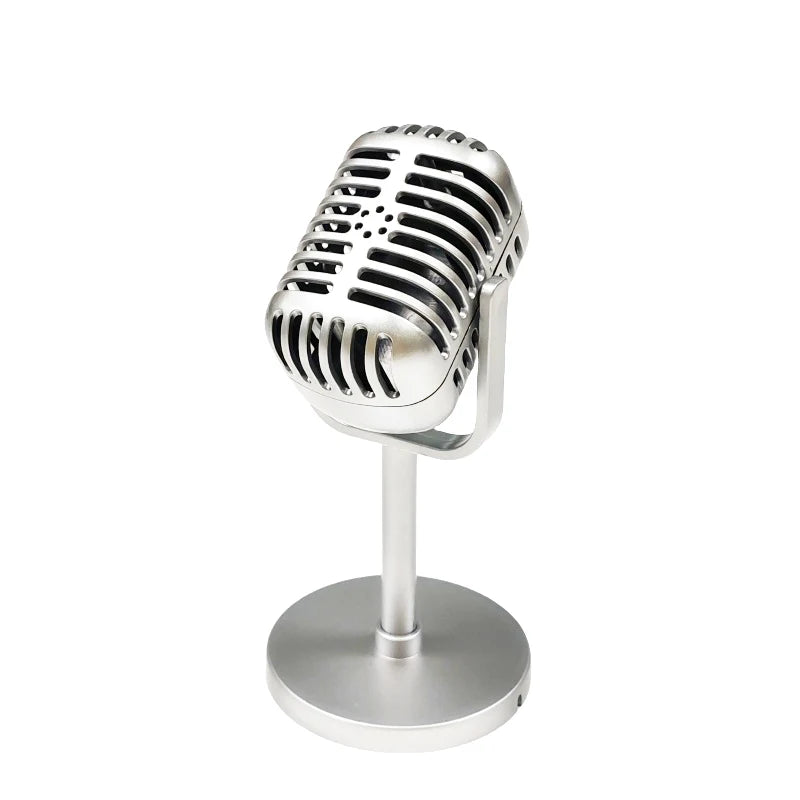 Retro Microphone Prop Classic Plastic Microphone Party Favors Live Performance Home Decoration Ornaments
