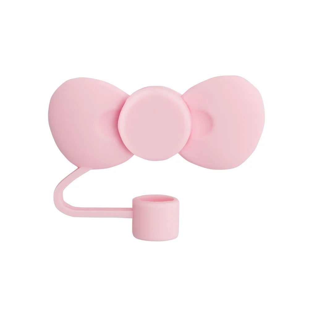 Lovely Bow straw covers cap Toppers For stanley 30&40 02 Tumbler CupReusable Cute silicone straw Tips Lids Protect Covers New