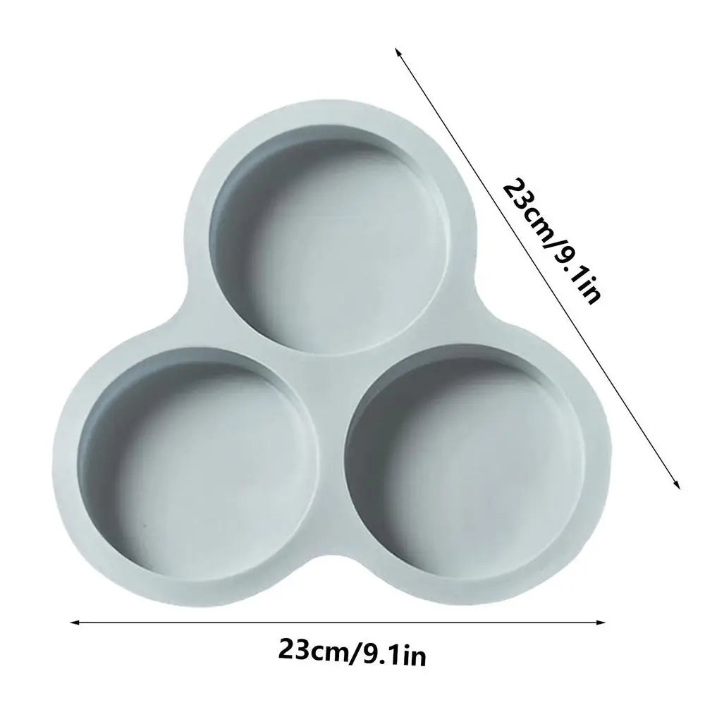 Air Fryer Egg Mold Round Shape Eggs Mold 3 Cavity Non-Stick Silicone Air Fryer Egg Pan Egg Steamer Cooking Mold Fried Egg Tool