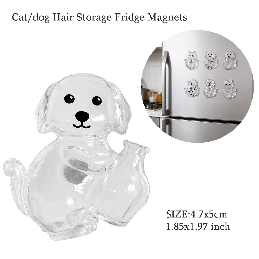 Adorable Dog Hair Storage Pendant Transparent Lovely Pet Hair Storage Box Keychain Handmade DIY Pet Souvenirs for Pet Lovers