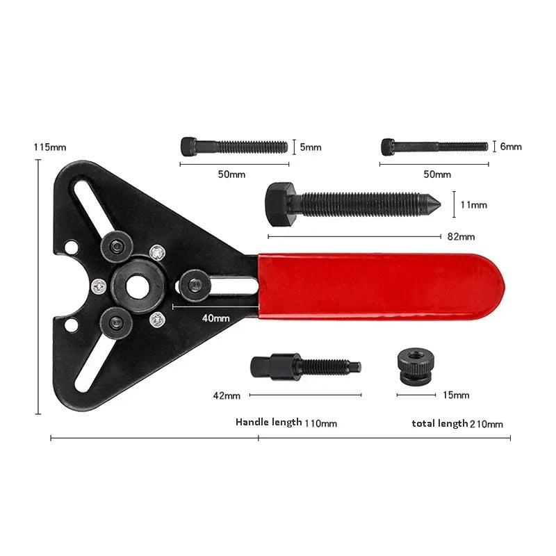Car Air-conditioning Repair Tool Wrench A/C Compressor Clutch Remover Hand Tools Kit Hub Puller Holding Tool Car Accessories