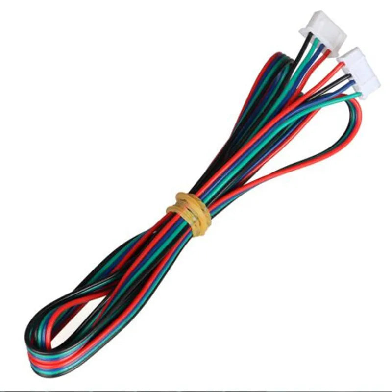 4pcs 100cm/200/300cm 4pin to 6pin XH2.54 3D Printer NEMA 17 Stepper Motor Cable DuPont Line For 42 Stepper Motor