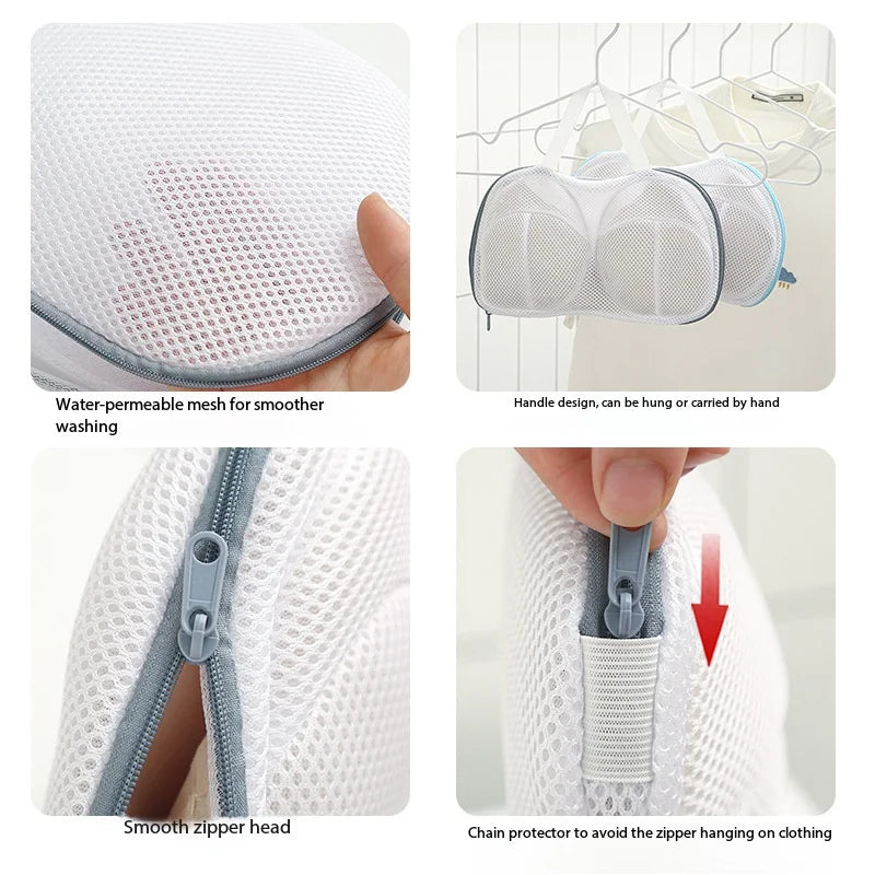 Handheld Home Use Bra Washing Bag Thickened Coarse Mesh Bag for Washing Machine Anti-Deformation Underwear Care Bag Durable