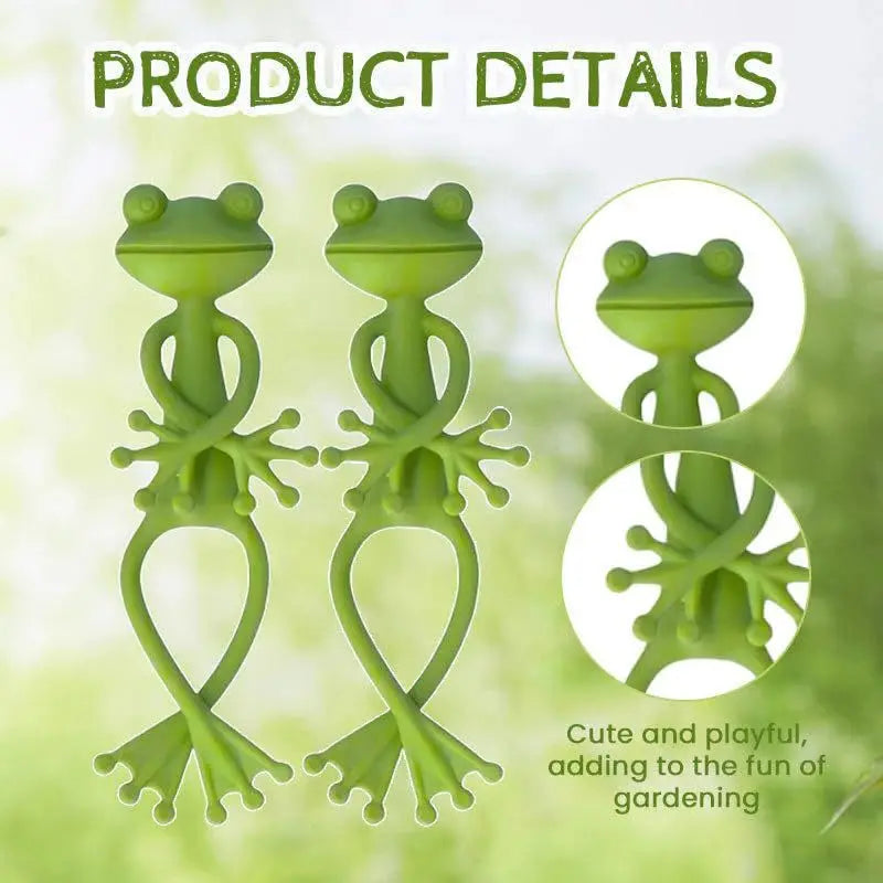 1/3/5 Pcs Frog Plant Stand Plant Tie Cute Flower Pot Hugger Plant Vegetable Climbing Fixture Clips Garden Planter Stake Decor