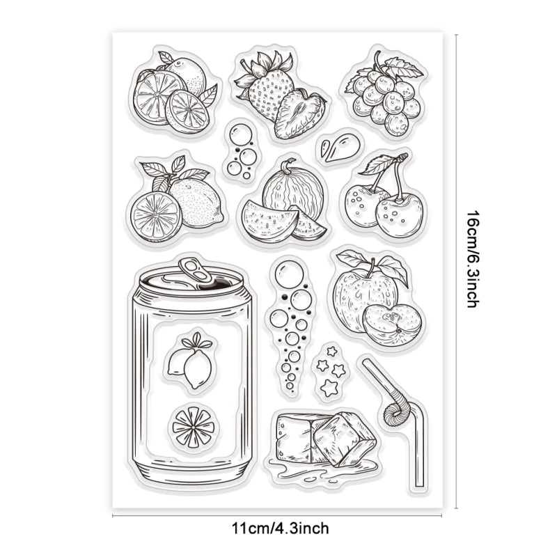 1pc Plant Labels Clear Stamps Flower Silicone Stamps for Crafting Transparent Silicone Stamp Seals for DIY Scrapbooking Card