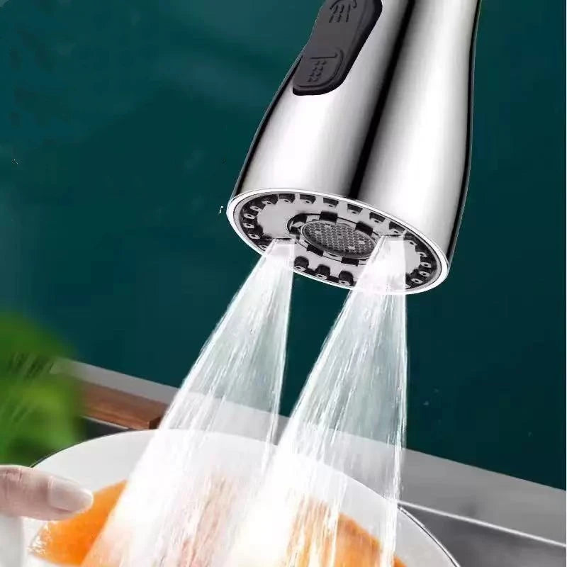 Kitchen Pull Out Faucet Sprayer Nozzle 3 Modes ABS Water Saving Bathroom Basin Sink Shower Spray Head For 1/2" Connection