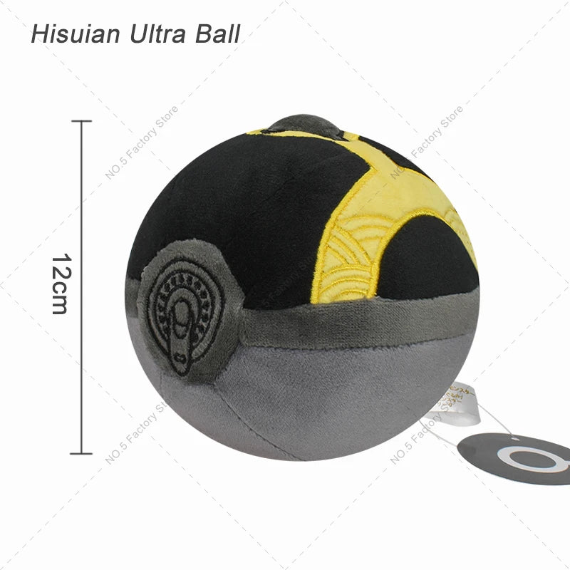 9Styles Pokemon Plush Pokeball Stuffed Toy Master Ball Poke Ball Great Ball Beast Ball Dusk Ball Hisuian Ultra Ball Peluche Doll