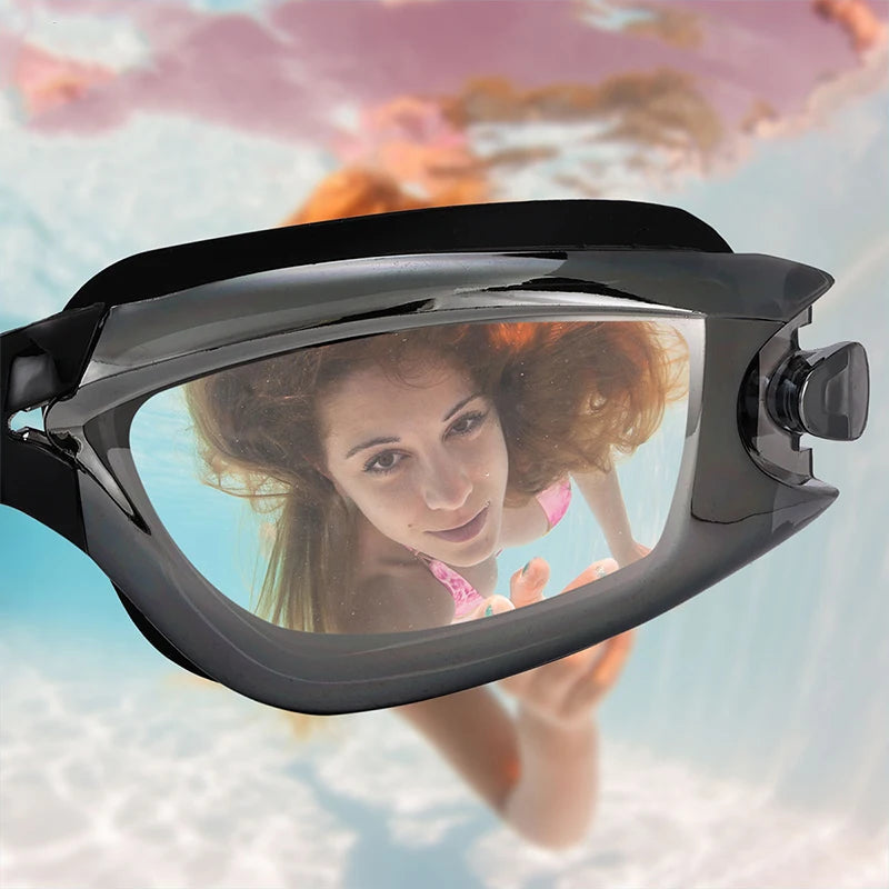 High Definition Swimming Goggles Adult Fashion Universal Silicone Waterproof Anti-fog Electroplating Swimming New Style