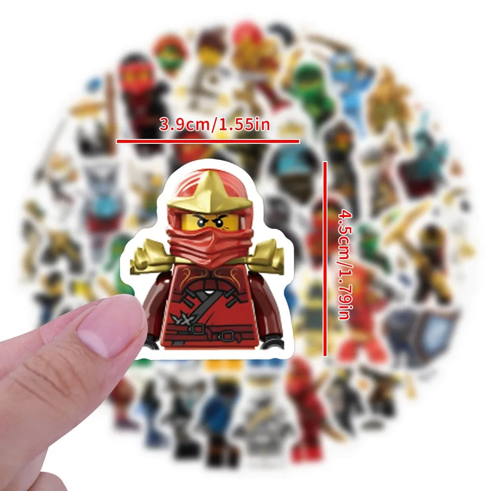 105pcs Cartoon Ninja Graffiti Stickers Kai Smith Lloyd Jay Walker Sensei Wu Mini Decoration Decals Kids Toys DIY Stickers