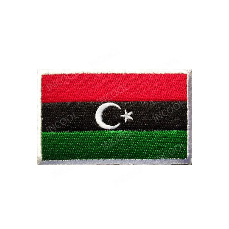 South Africa Egypt Kenya Algeria Nigeria Angola Ghana Morocco Senegal Algeria Flag Embroidered Patches Appliqued Patch For Cap