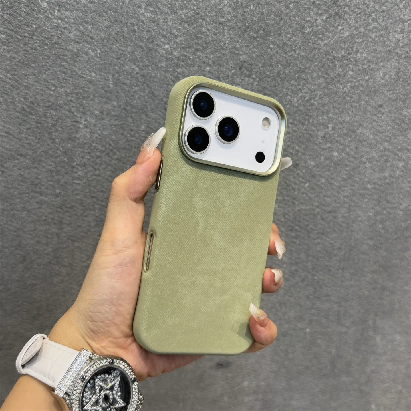 Luxury Built-in For Magsafe Flannel Case For iPhone 17 Pro Max 16 15 14 13 iPhone Air Plus Magnetic Wireless Charge Matte Cover