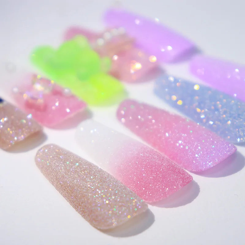 10g Shiny Sugar Powder Epoxy Resin Pigment Iridescent Colored Amazing Sand Resin Sequins Glitter Crafts For Silicone Mold Filler