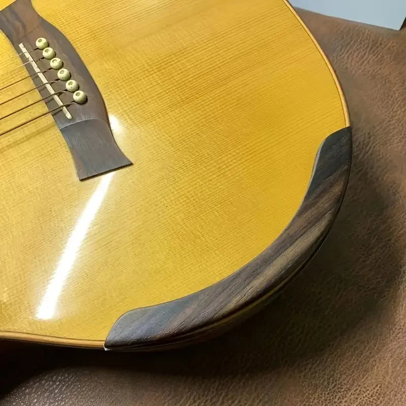 Wooden Guitar Armrest Ergonomic Hand Rest with Adhesive Protects Guitar Finish & Improves Tone for Acoustic/Classical Guitars