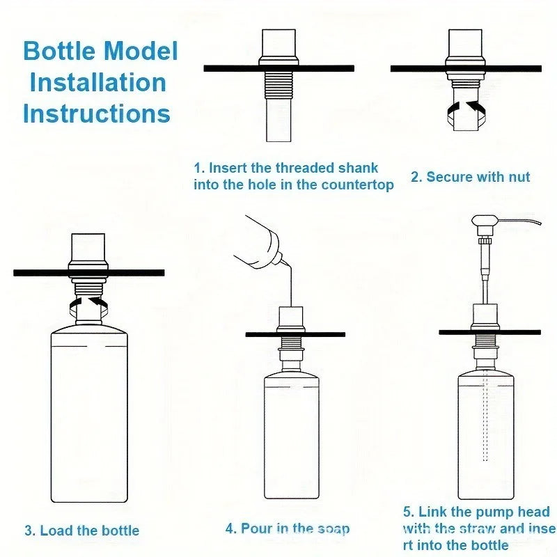 Stainless Steel Pump Useful Kitchen Sink Tools Home Product500ml / 350ml Bottle Liquid Soap Dispensers Durable New
