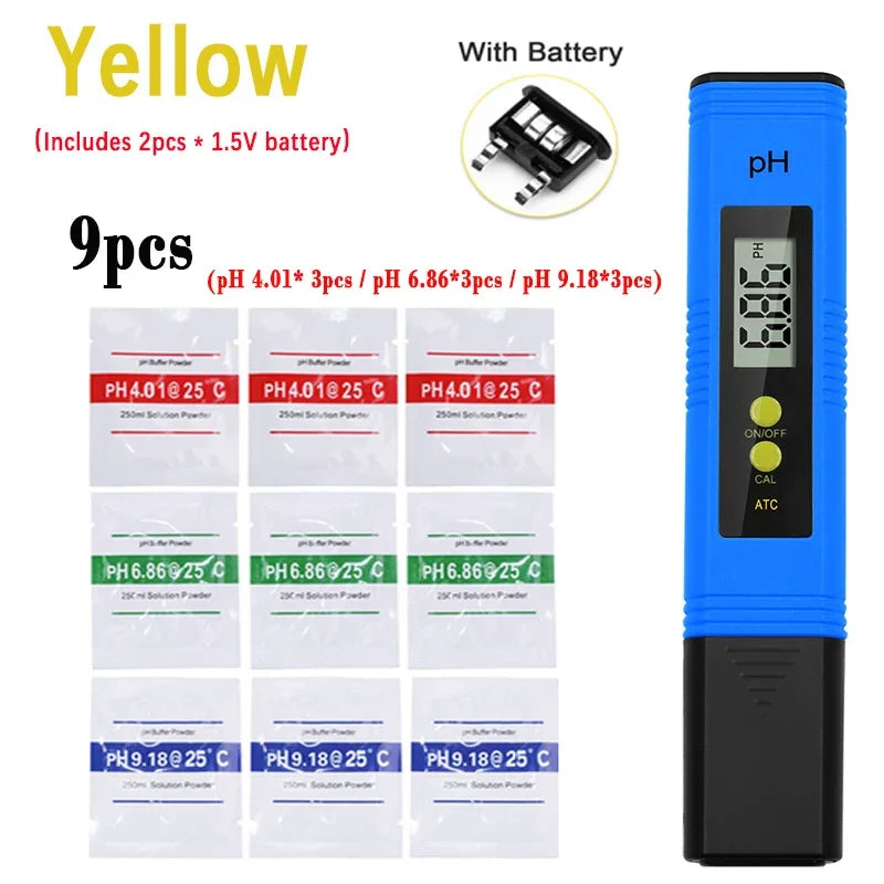 0.01 PH High Precision Water Quality Tester Digital LCD PH Meter Measuring Range PH Test Pen Suitable for Swimming Pool Aquarium