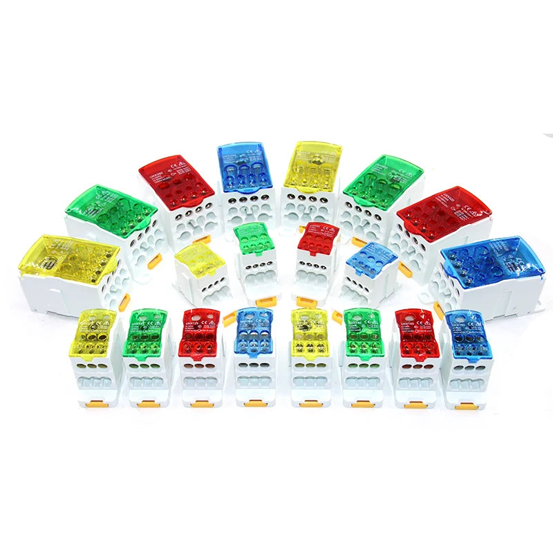 Electric Split Din Rail Terminal Block Junction Box Power Wire Electrical Connector UKK80A 125A 160A 250A 400A 500A