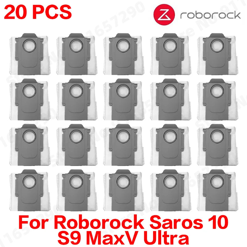 Replacement Parts Compatible for Roborock Saros 10 / S9 MaxV Ultra Main Roller Side Brush HEPA Filter Mop Cloth Dust Bag