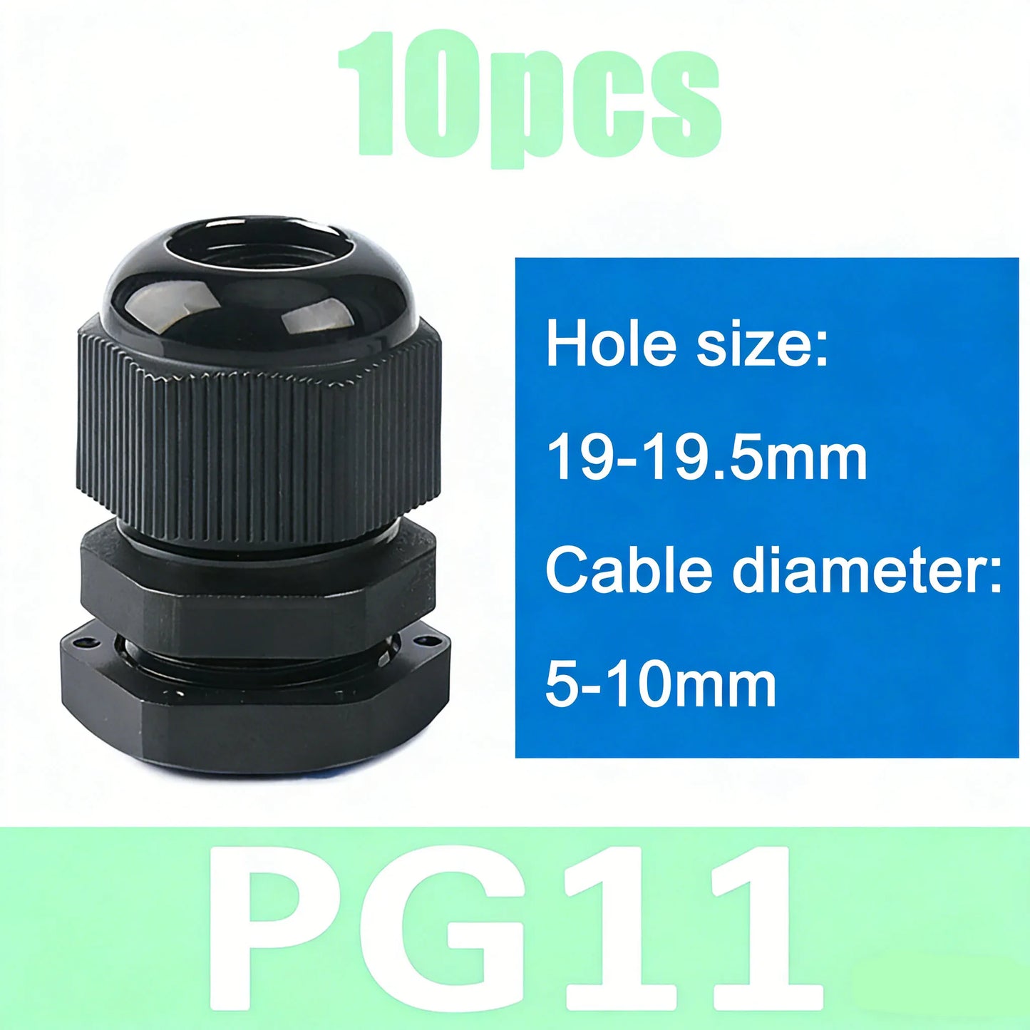 Cable Gland M8 M10 M12 M16 M20 PG7 PG9 PG11 PG16 Waterproof Cable Glands Plastic Nylon Cable Connector IP68 for Electrica Wire