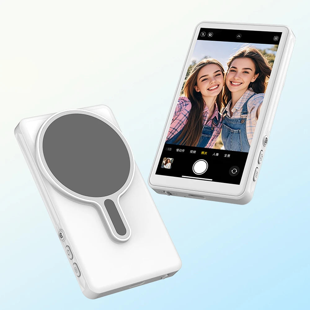 Magnetic Phone Vlog Selfie Monitor Screen, Wireless Back Camera Monitor for Live Streaming & Video Recording, iPhone & Android