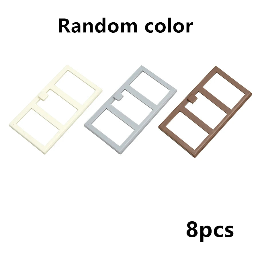 City Window Building Blocks MOC House Door Frame Glass Bricks Parts Compatible 60594  60616 60621 60596 MOC Educational Parts Fo