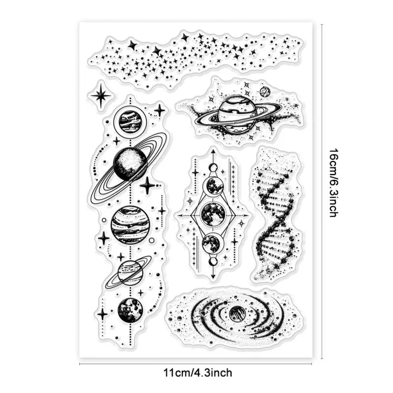 1pc Plant Labels Clear Stamps Flower Silicone Stamps for Crafting Transparent Silicone Stamp Seals for DIY Scrapbooking Card