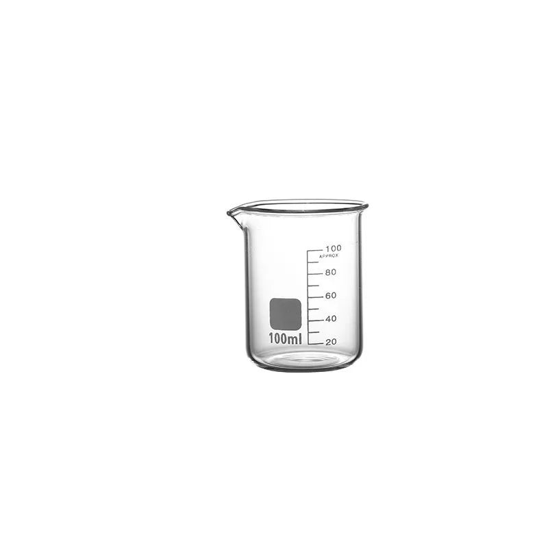 Lab Borosilicate GLass beaker  Graduated Beakers Measuring Glass Cup Chemical Experiment Laboratory Equipment Multiple Capacity